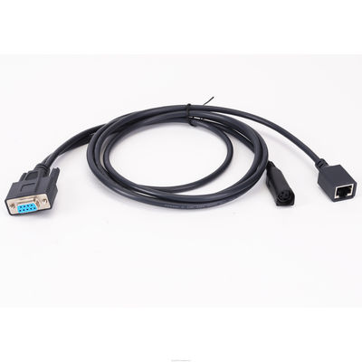 柔軟なD SUBケーブル DB9ピン 女性からRJ45と3ピン DIN ジャック延長ケーブル シールド