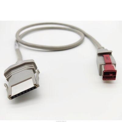 24V電源USBケーブル 24Vから1X8Pプリンターケーブル グレー 12V