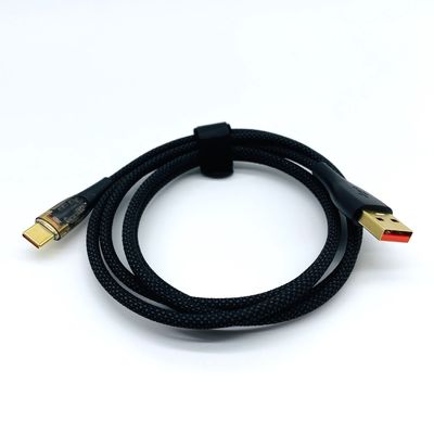 黒色 5A 6A 急速充電 USBケーブル USB Cケーブル 男性 USB A から C タイプケーブル