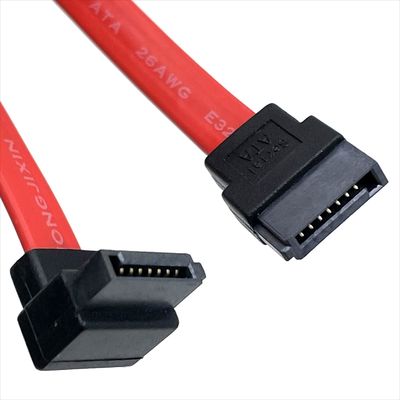 柔軟なSATAケーブル組成 オーダーメイド直線から90度直角SATAデータケーブル